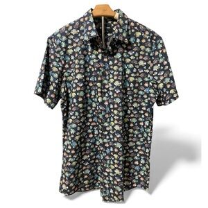 Rodd & Gunn | Fish Print Sports Fit Short Sleeve Lightweight Button Down XL